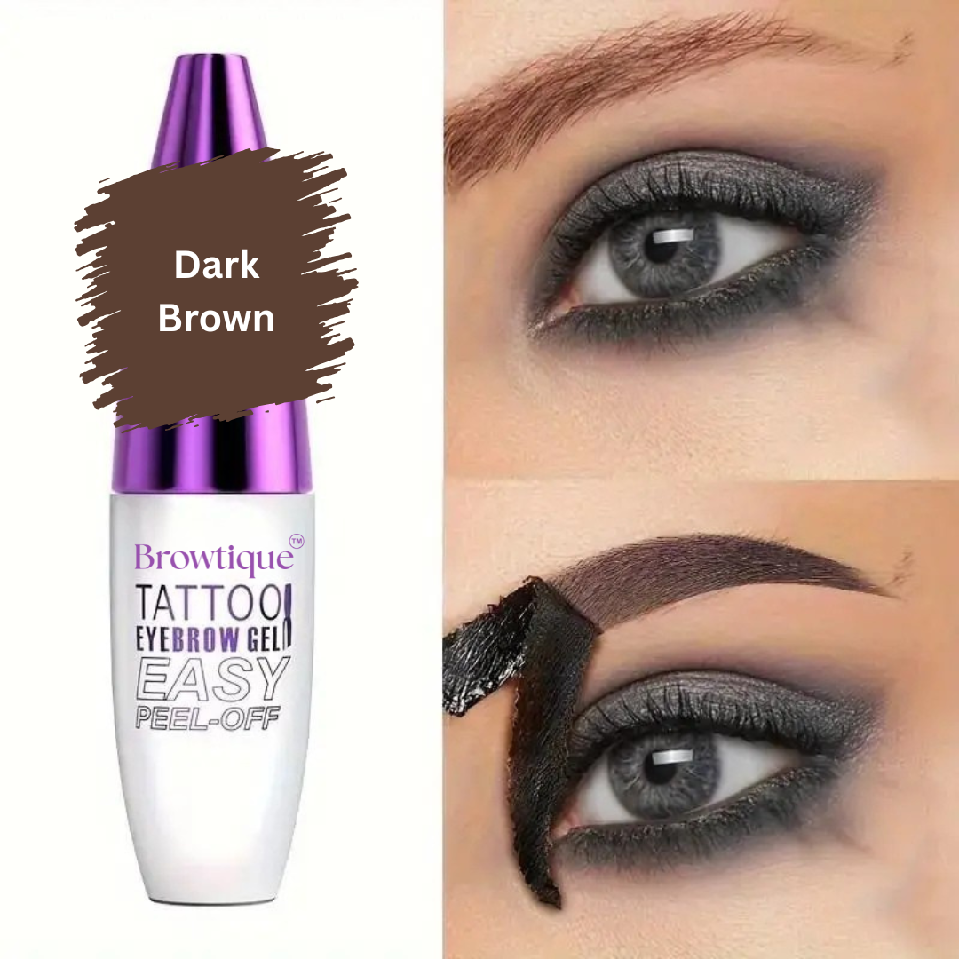 Browtique™ | Easy Peel-Off Eyebrow Sweatproof, Brown Tattoo Tint