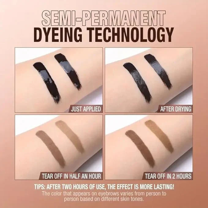Browtique™ | Easy Peel-Off Eyebrow Sweatproof, Brown Tattoo Tint